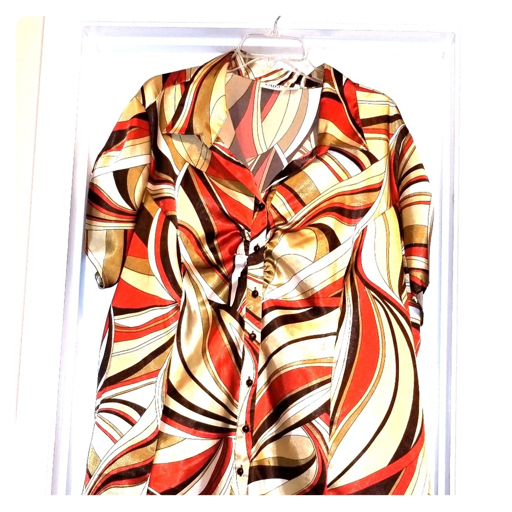 Blouse plus size multi color